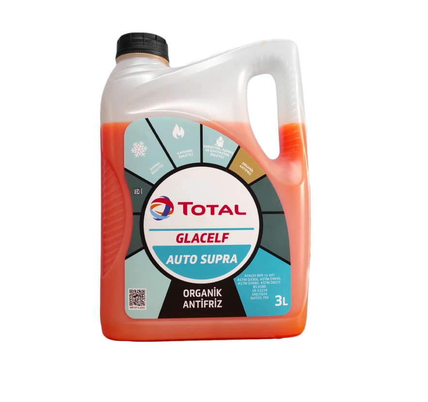 TOTAL GLACELF AUTO SUPRA 2F ORGANİK KIRMIZI ANTİFRİZ 3 LİTRE