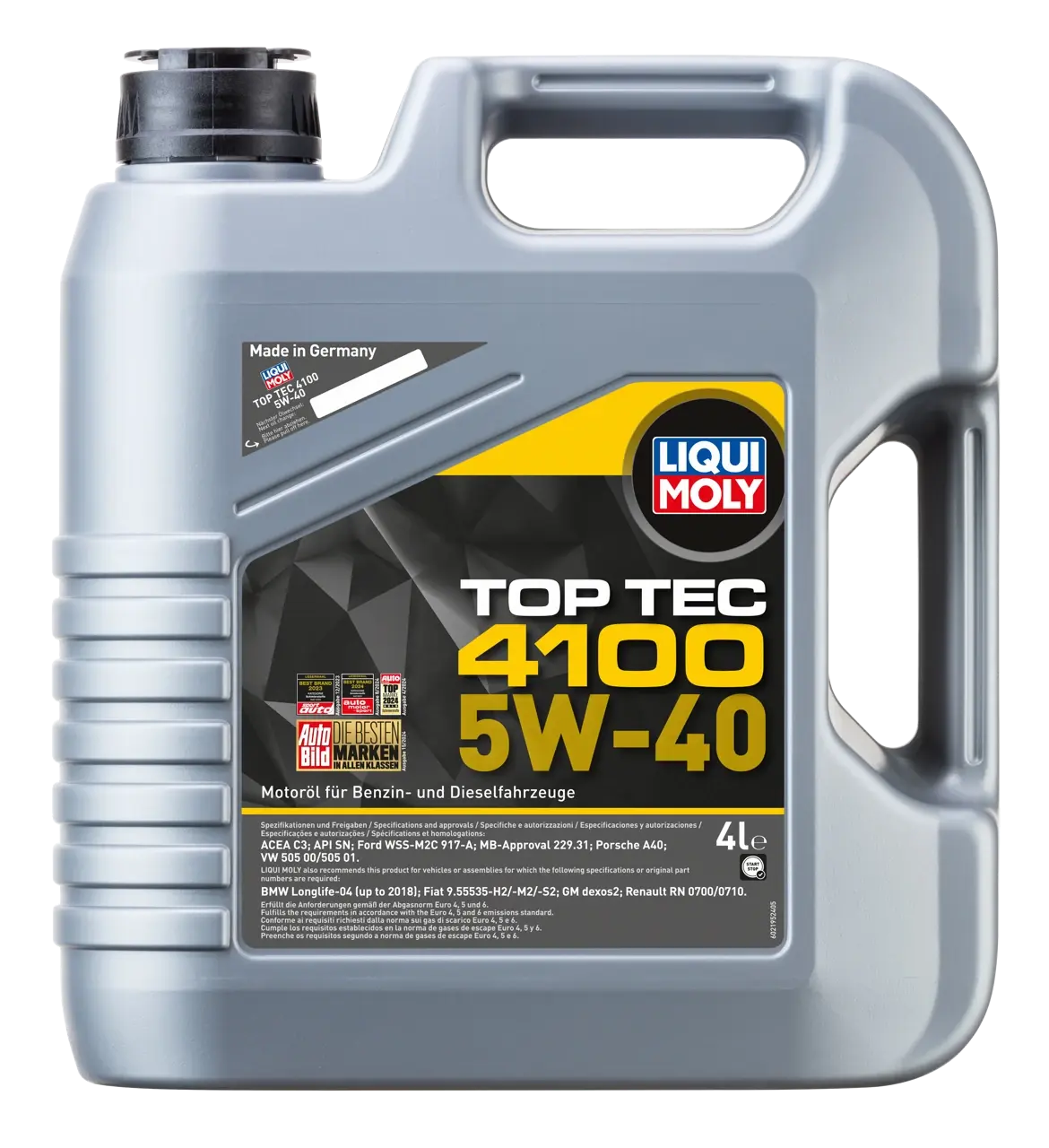 MOTOR YAĞI 5W40 TOP TEC 4100 4LT. - LIQUI MOLY 2195