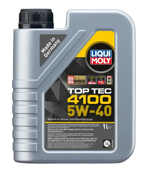 MOTOR YAĞI TOP TEC 4100 5W40 1 LİTRE - LIQUI MOLY 9510