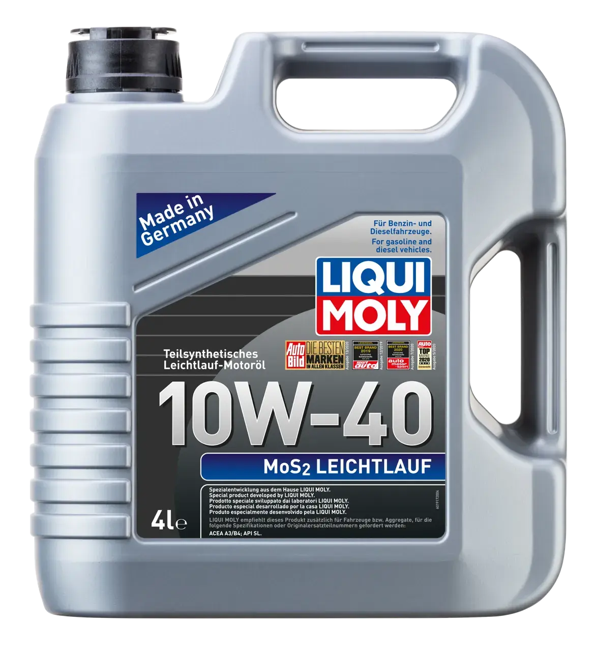 MOTOR YAĞI 10W40 MOS2 LEICHTLAUF 4LT. - LIQUI MOLY 6948