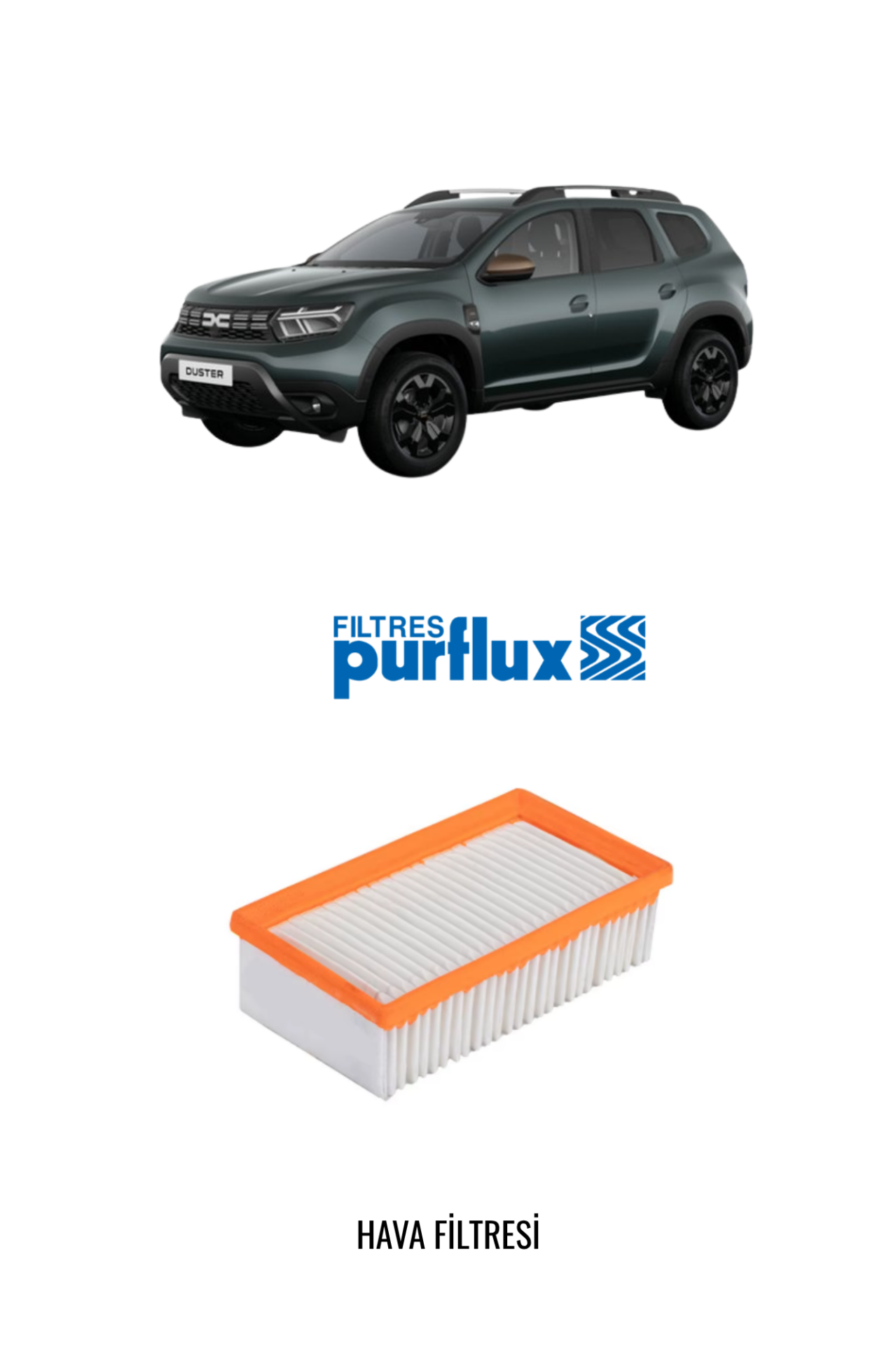 DACIA DUSTER II HAVA FİLTRESİ 1.0 TCE PURFLUX 165466859R - A3044