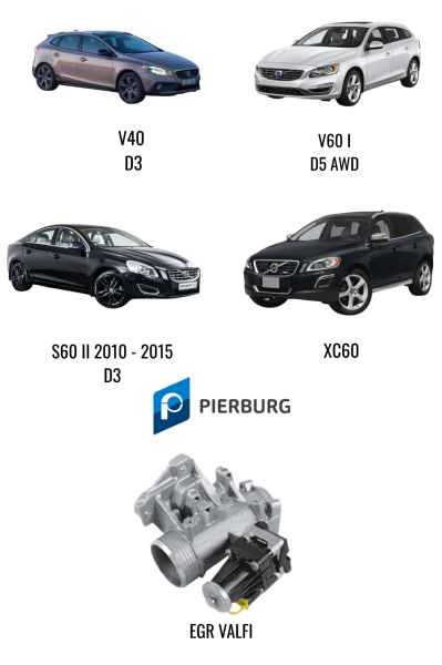 EGR VALFI 36000998 PIERBURG 705363000- V40-V60 I-S 60 II- XC60