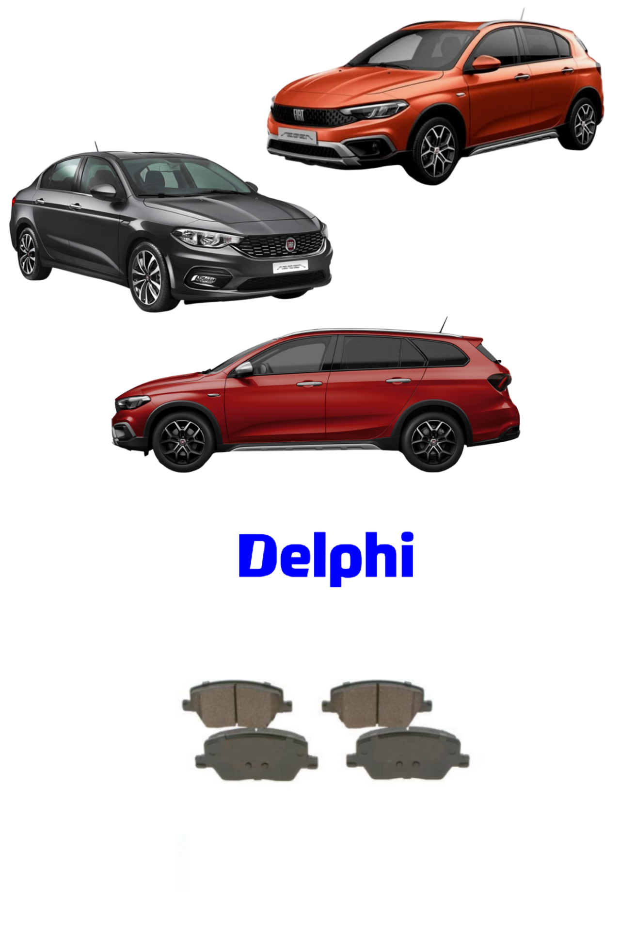 ÖN FREN BALATASI FIAT EGEA 77367910 DELPHI LP3289 (KÜÇÜK TİP – 19MM / 133MM / 58.5MM)