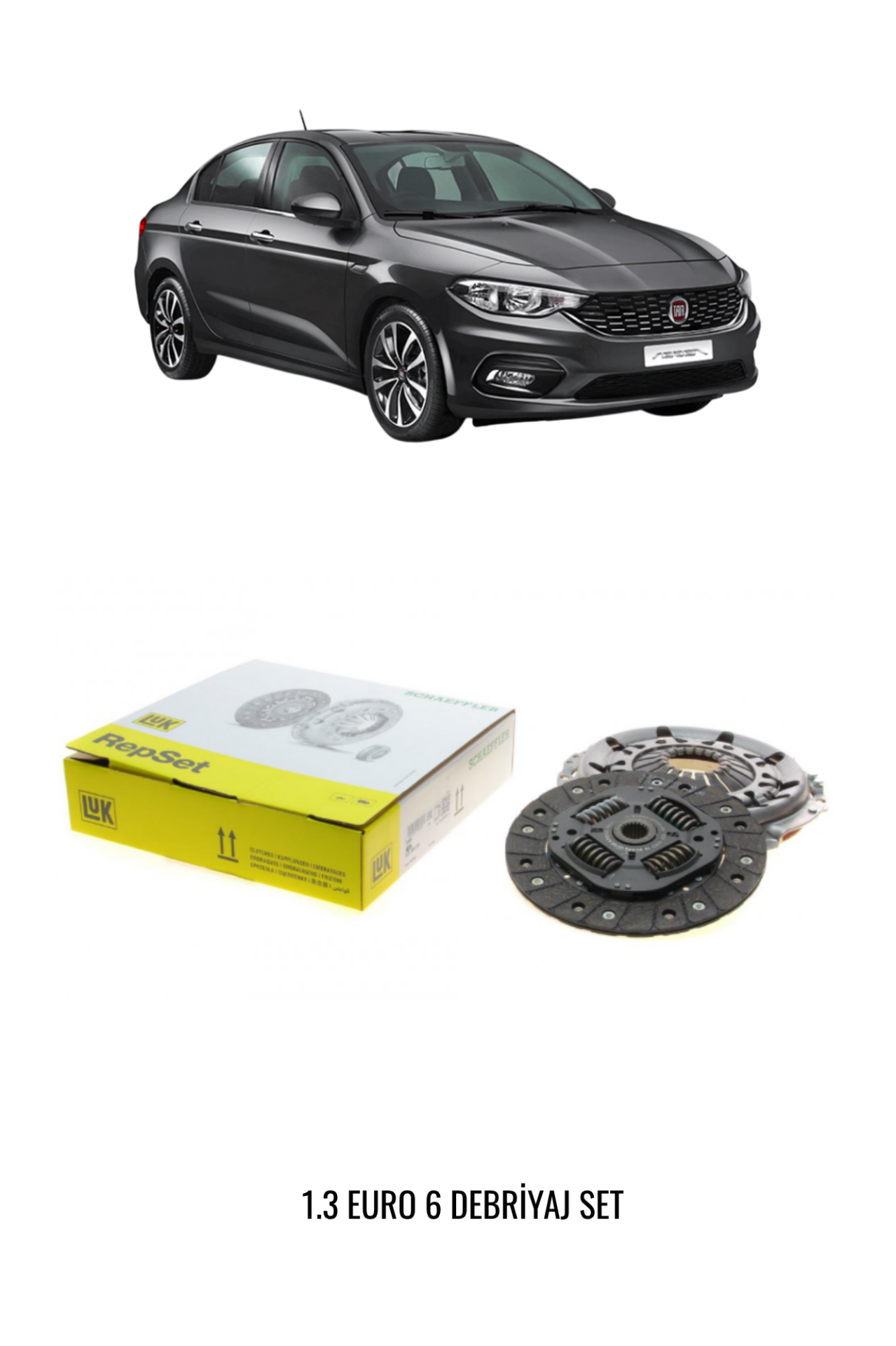 FIAT EGEA - 500L - ALFA MITO - LANCIA YPSILON DEBRİYAJ SETİ RULMANSIZ EURO 6 55261925 LUK 622344409