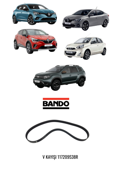 CLIO V - CAPTUR II - DUSTER II - TALIANT - NISSAN MICRA V KAYIŞI 117209538R BANDO 7PK1165