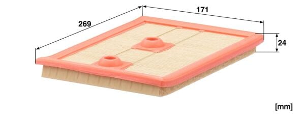 GOLF VI-VII - POLO V - AUDI A3 - A1 - Q2 - Q3 - SEAT LEON - IBIZA V - SKODA OCTAVIA HAVA FİLTRESİ 04E129620 MANN C27009