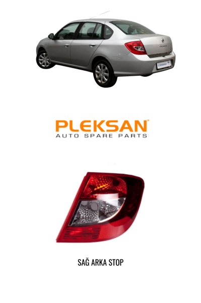 RENAULT CLIO SYMBOL SEDAN - THALIA STOP LAMBASI SAĞ 8200700047 PLEKSAN 3580