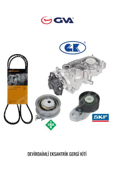 GOLF VII - PASSAT - POLO - AUDI A3 - SEAT LEON - SKODA OCTAVIA 1.2 TSI - 1.4 TSI EKSANTRİK TRİGER SETİ (DEVİRDAİMLİ) 04E109119F GVA 59WPK7514
