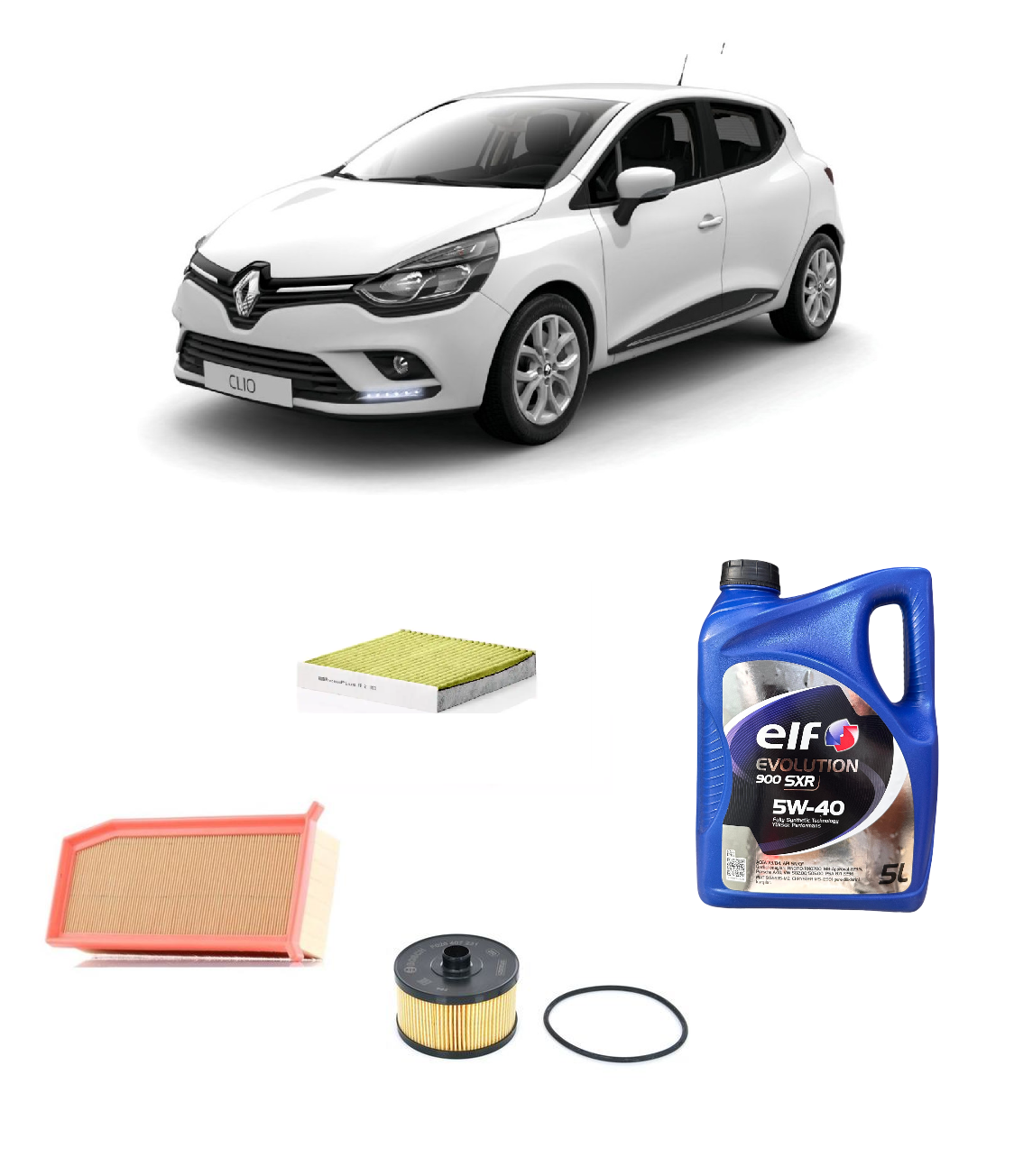 CLİO IV 1.2 TCE BAKIM SETİ MANN ( ANTİ-ALLERJİK POLEN ) - ELF 5W40 900-SXR 5 LT