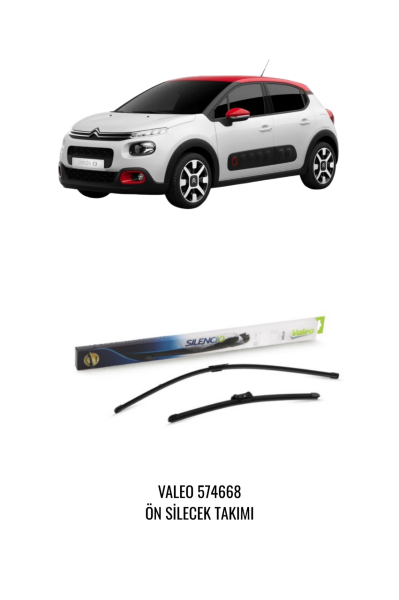 CITROEN C3 III ÖN SİLECEK TAKIMI VALEO 574668 ( 2016 - 2024 )