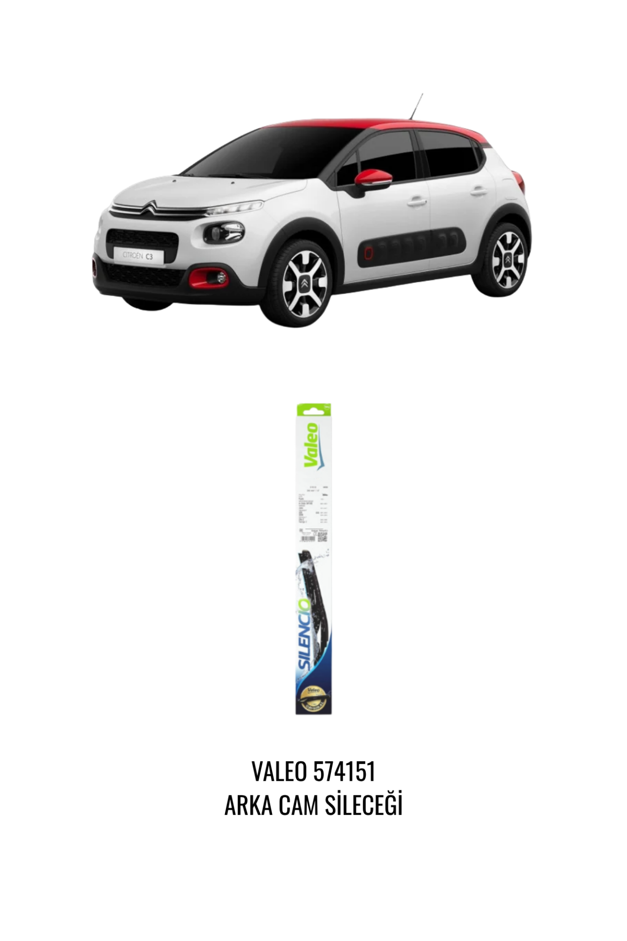 CITROEN C3 III ARKA SİLECEK  VALEO 574151 300 MM ( 2016 - 2024 )