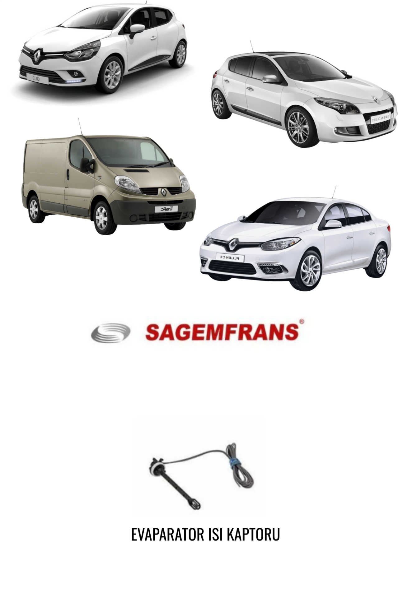 CLIO IV - MEGANE III - SCENIC III - TRAFIC III - FLUENCE EVAPORATOR ISI KAPTÖRÜ 277239472R