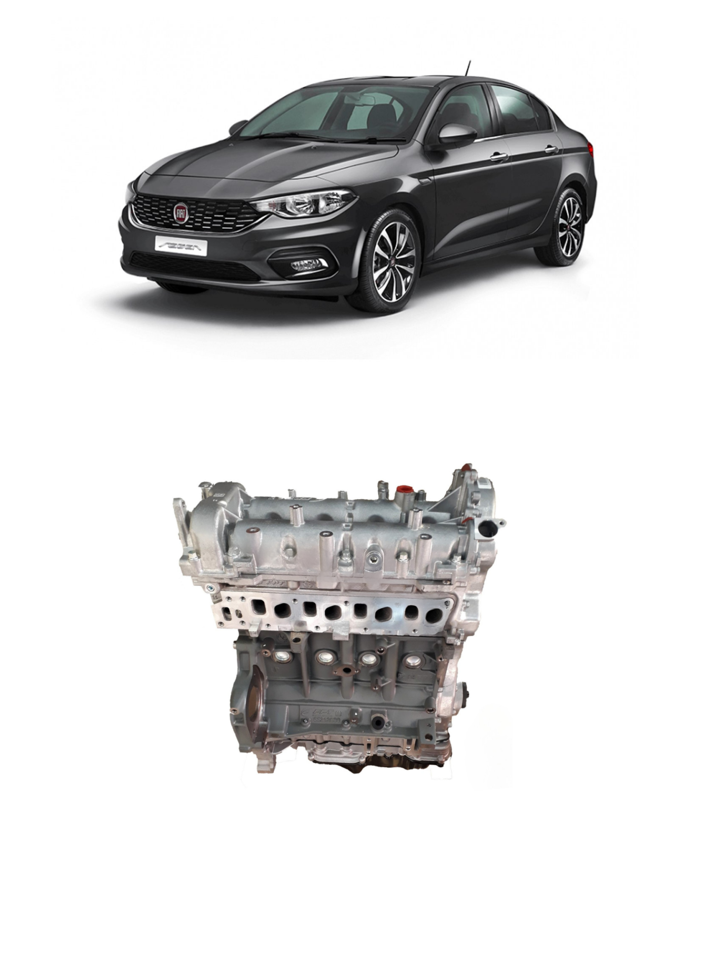 1.3 EURO 5 (90 HP) FIAT EGEA KOMPLE MOTOR 71754079