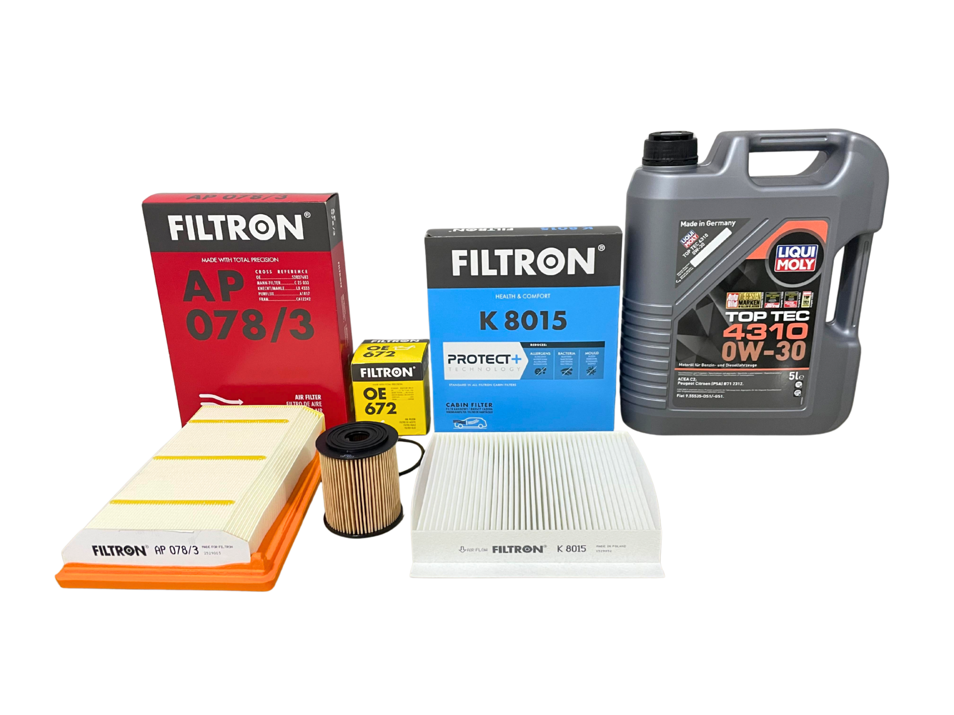 FIAT EGEA 1.6 E-TORQ FİLTRE SETİ - FILTRON & LIQUI MOLY