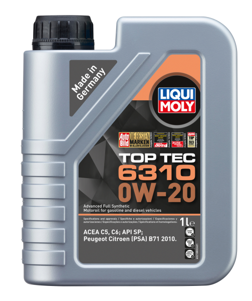 MOTOR YAĞI TOP TEC 6310 0W20 1 LİTRE - LIQUI MOLY 21880