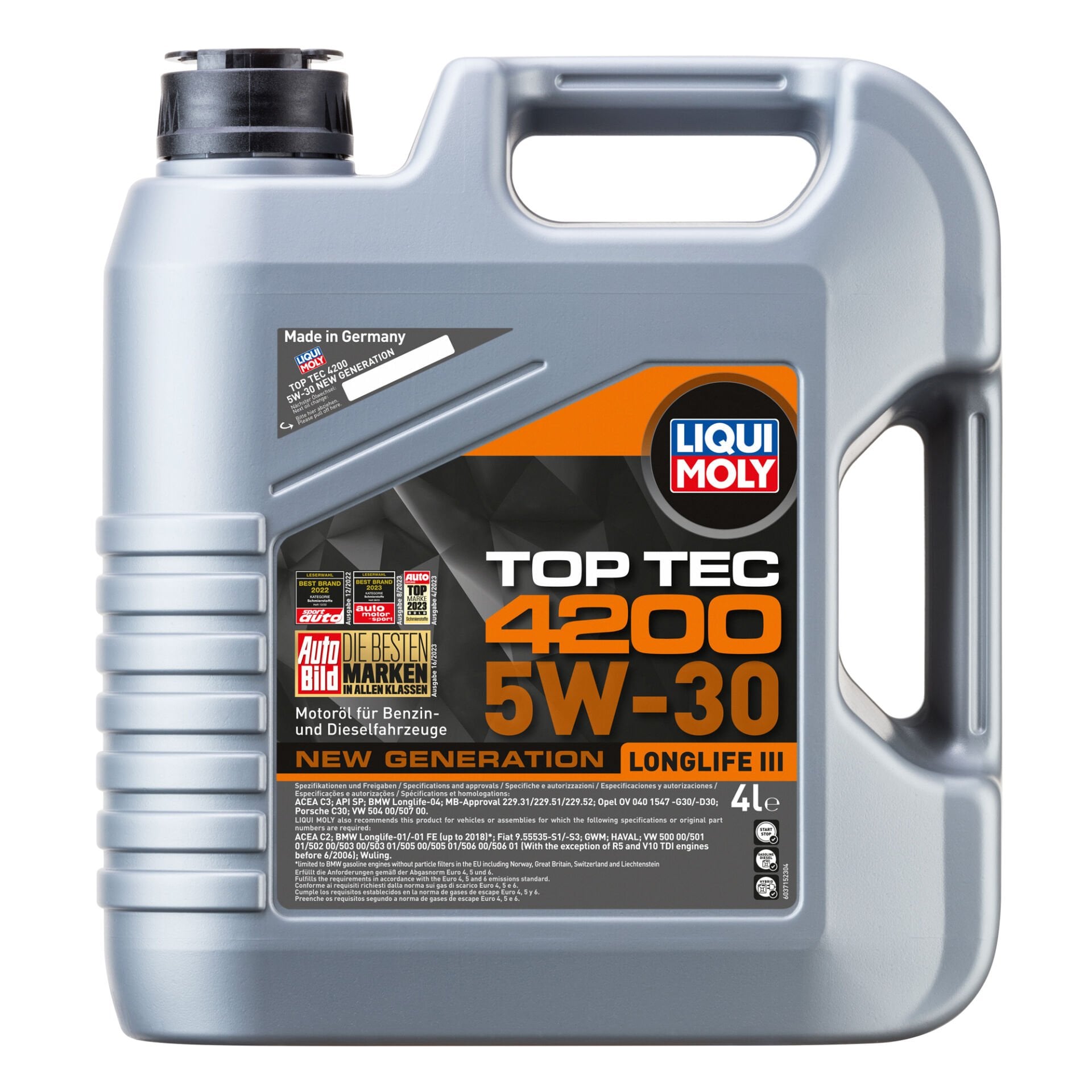 MOTOR YAĞI 5W30 TOP TEC 4200 5W30 4 LT. - LIQUI MOLY 3715