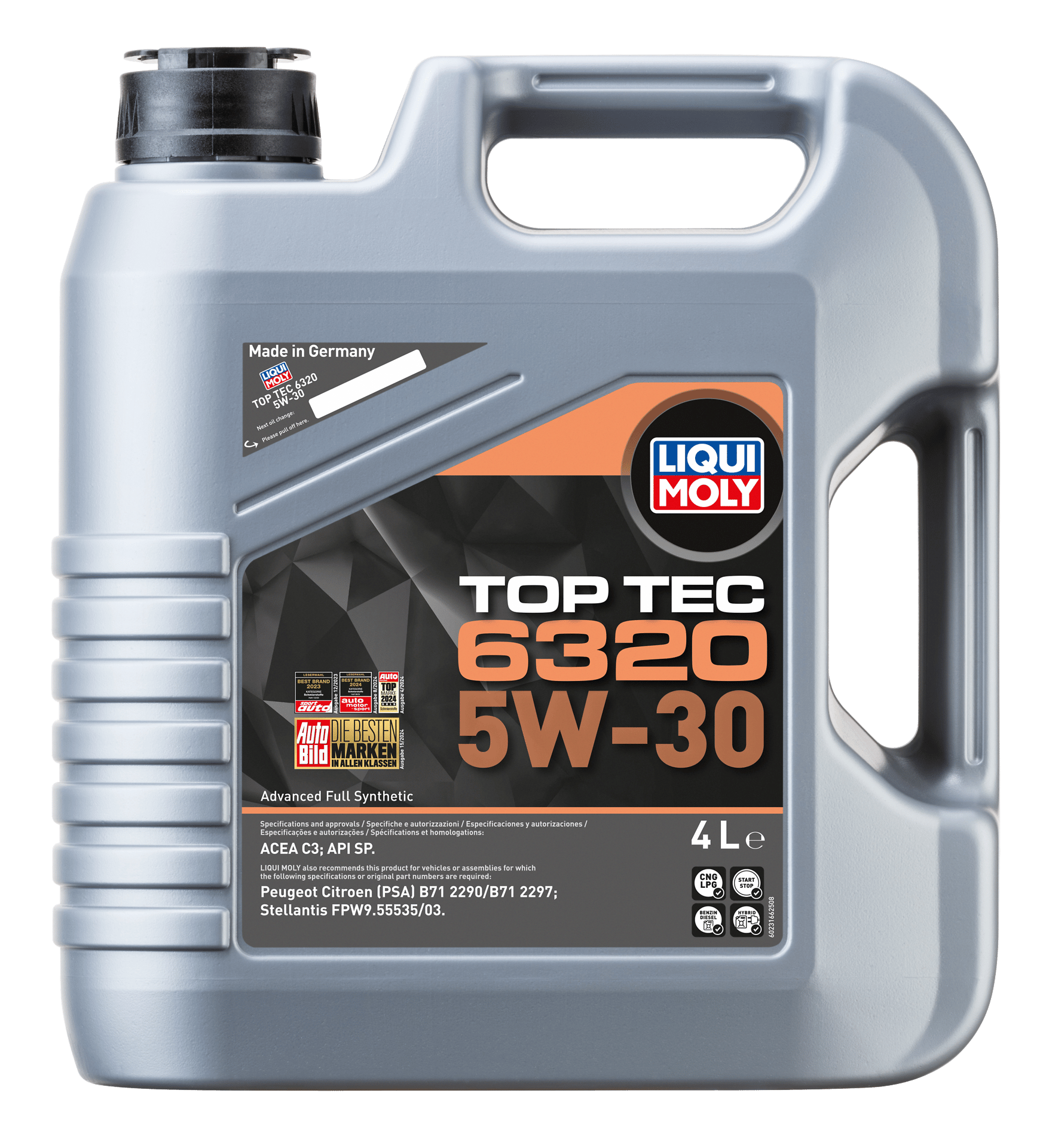 MOTOR YAĞI 5W30 TOP TEC 6320 4 LİTRE - LIQUI MOLY 23166 (1.2 PURETECH YAĞI)