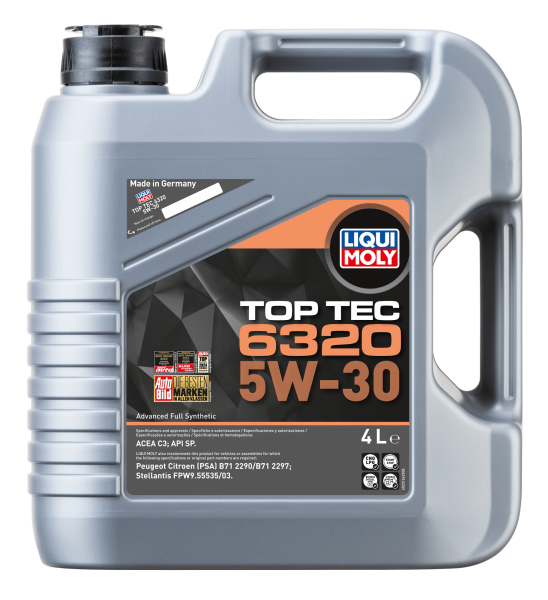 MOTOR YAĞI 5W30 TOP TEC 6320 4 LİTRE - LIQUI MOLY 23166 (1.2 PURETECH YAĞI)