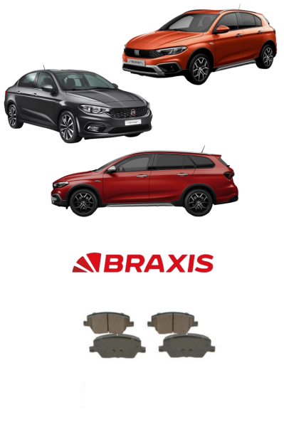 ÖN FREN BALATASI FIAT EGEA 77367910 BRAXIS AA0688 (KÜÇÜK TİP – 19MM / 133MM / 58.5MM)