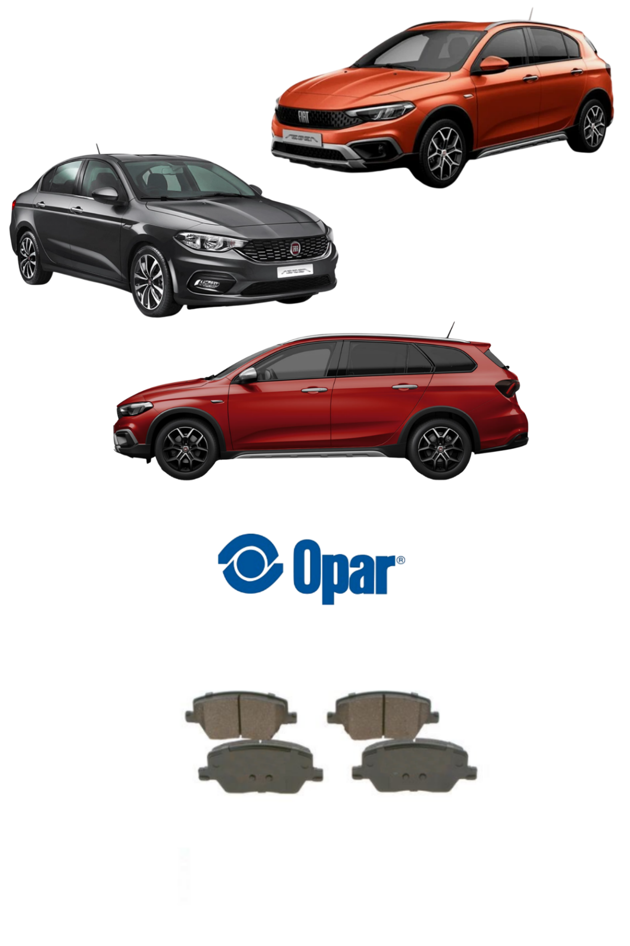 ÖN FREN BALATASI FIAT EGEA 77367910E OPAR (KÜÇÜK TİP – 19MM / 133MM / 58.5MM)