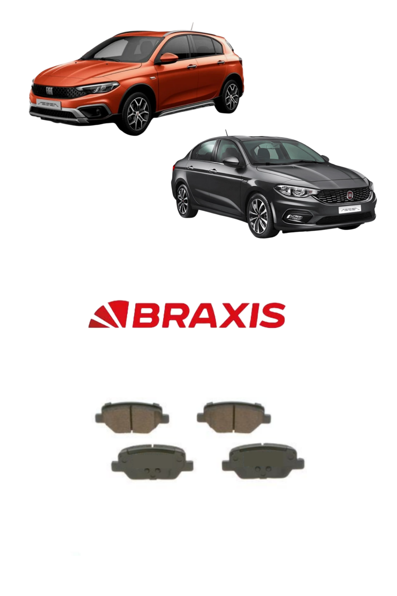 FIAT EGEA ARKA FREN BALATASI 77367717 - BRAXIS AB0609